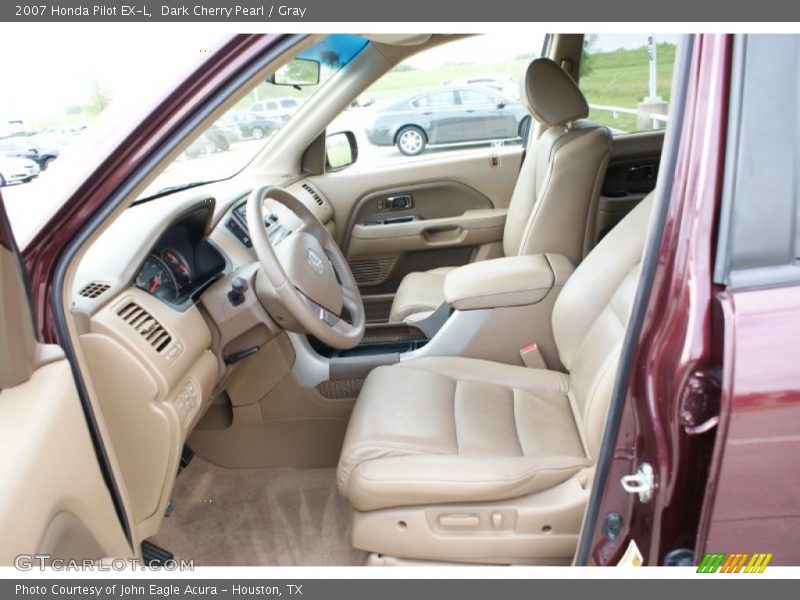 Dark Cherry Pearl / Gray 2007 Honda Pilot EX-L