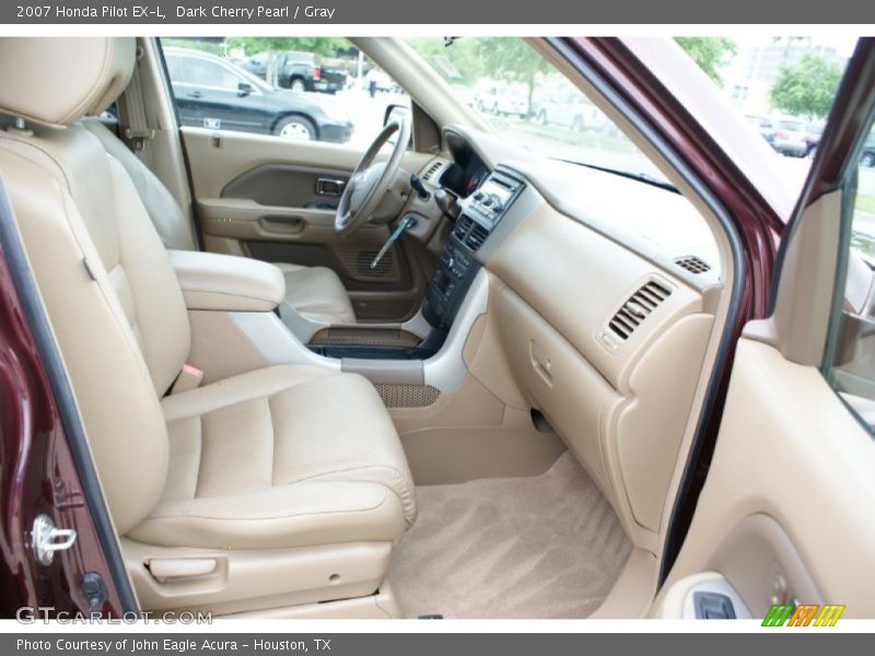 Dark Cherry Pearl / Gray 2007 Honda Pilot EX-L