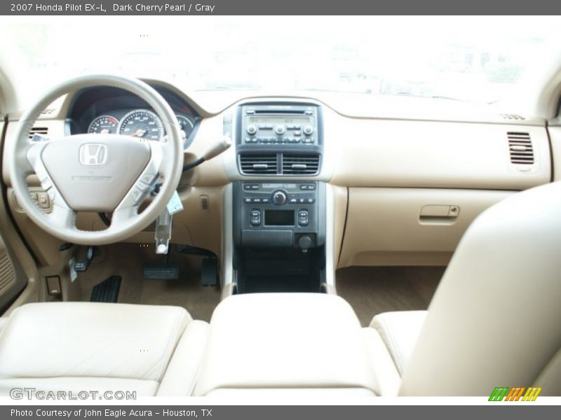 Dark Cherry Pearl / Gray 2007 Honda Pilot EX-L