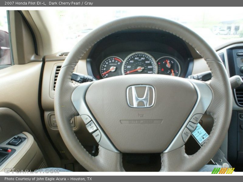 Dark Cherry Pearl / Gray 2007 Honda Pilot EX-L