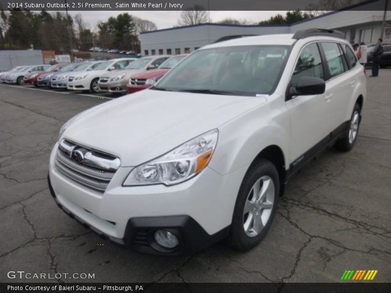 Satin White Pearl / Ivory 2014 Subaru Outback 2.5i Premium
