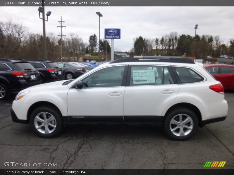 Satin White Pearl / Ivory 2014 Subaru Outback 2.5i Premium