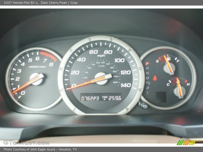 Dark Cherry Pearl / Gray 2007 Honda Pilot EX-L