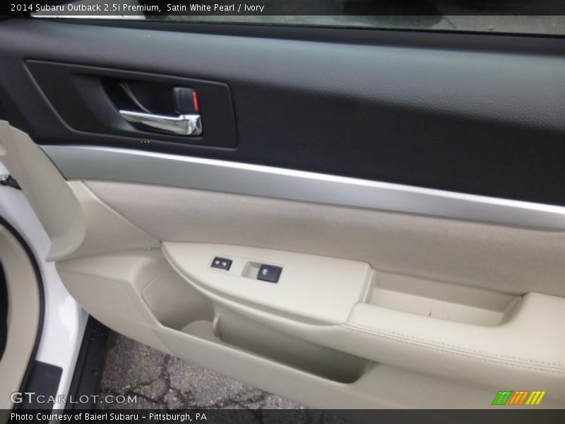 Satin White Pearl / Ivory 2014 Subaru Outback 2.5i Premium