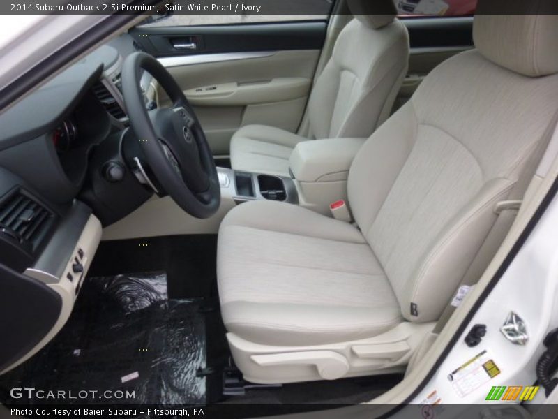 Satin White Pearl / Ivory 2014 Subaru Outback 2.5i Premium