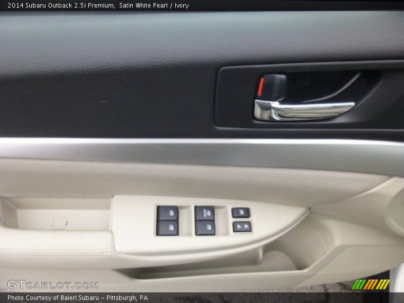 Satin White Pearl / Ivory 2014 Subaru Outback 2.5i Premium
