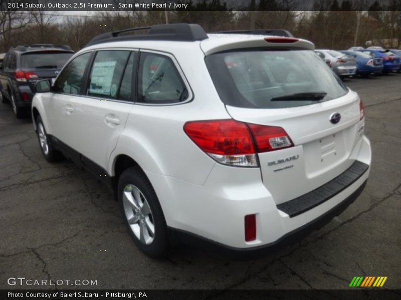 Satin White Pearl / Ivory 2014 Subaru Outback 2.5i Premium