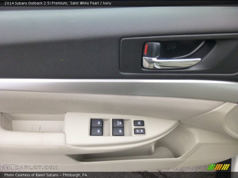 Satin White Pearl / Ivory 2014 Subaru Outback 2.5i Premium
