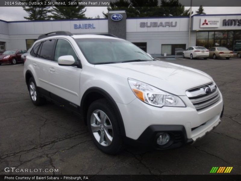Satin White Pearl / Ivory 2014 Subaru Outback 2.5i Limited