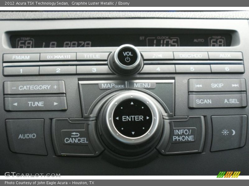 Graphite Luster Metallic / Ebony 2012 Acura TSX Technology Sedan