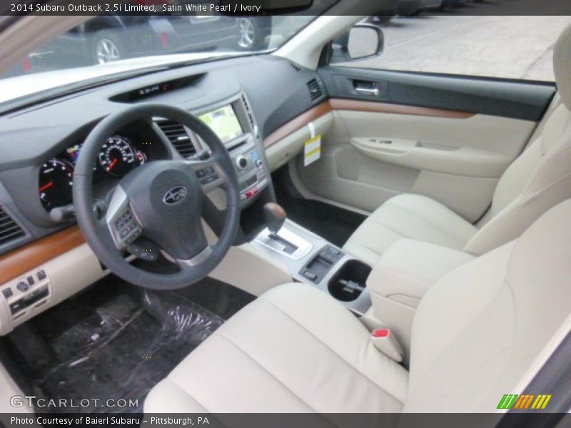 Satin White Pearl / Ivory 2014 Subaru Outback 2.5i Limited