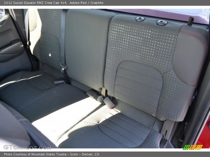 Rear Seat of 2012 Equator RMZ Crew Cab 4x4