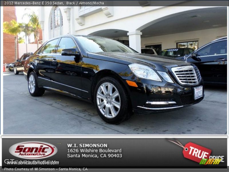 Black / Almond/Mocha 2012 Mercedes-Benz E 350 Sedan