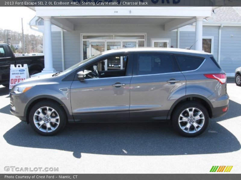 Sterling Gray Metallic / Charcoal Black 2013 Ford Escape SEL 2.0L EcoBoost 4WD