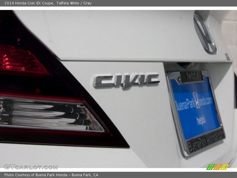 Taffeta White / Gray 2014 Honda Civic EX Coupe