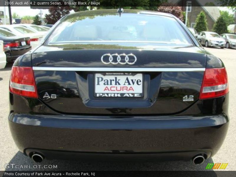 Brilliant Black / Beige 2006 Audi A6 4.2 quattro Sedan