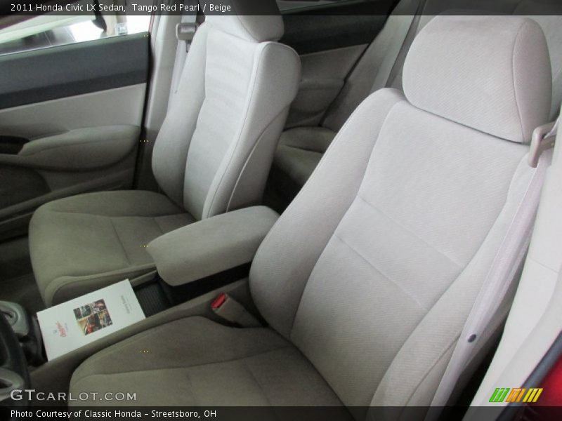 Tango Red Pearl / Beige 2011 Honda Civic LX Sedan