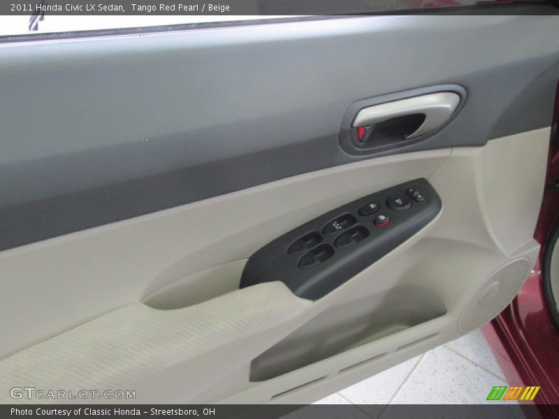 Tango Red Pearl / Beige 2011 Honda Civic LX Sedan