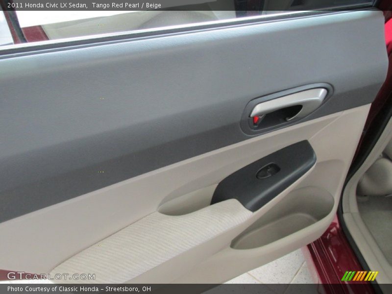 Tango Red Pearl / Beige 2011 Honda Civic LX Sedan