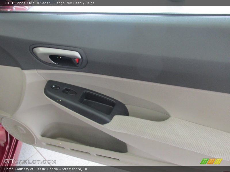 Tango Red Pearl / Beige 2011 Honda Civic LX Sedan