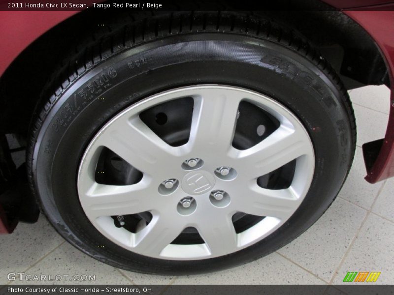Tango Red Pearl / Beige 2011 Honda Civic LX Sedan