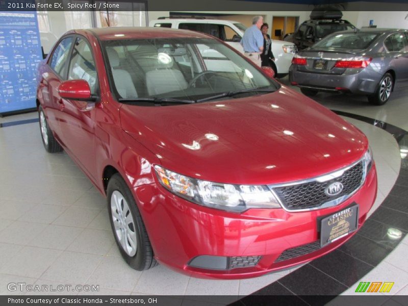 Spicy Red / Stone 2011 Kia Forte EX