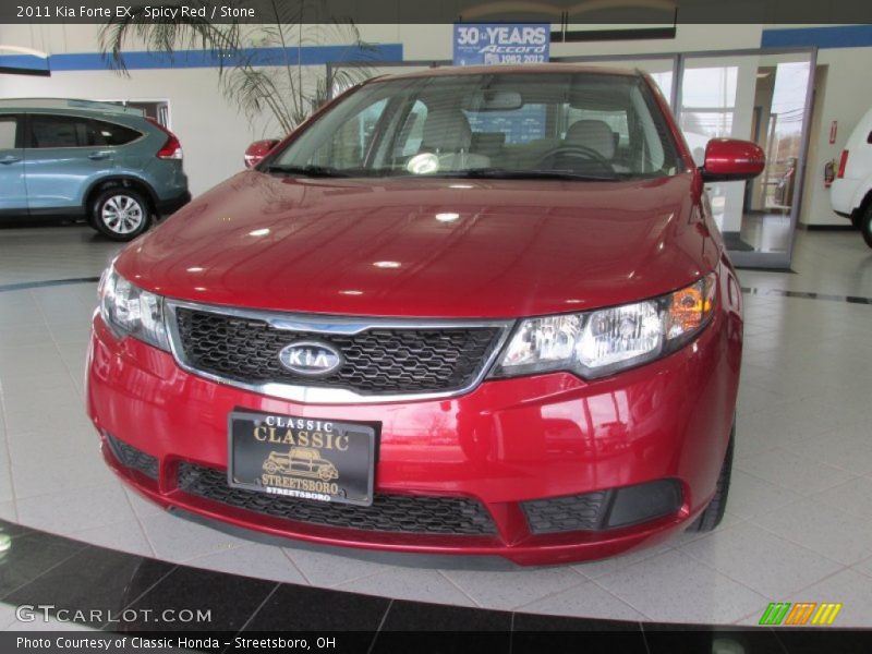 Spicy Red / Stone 2011 Kia Forte EX