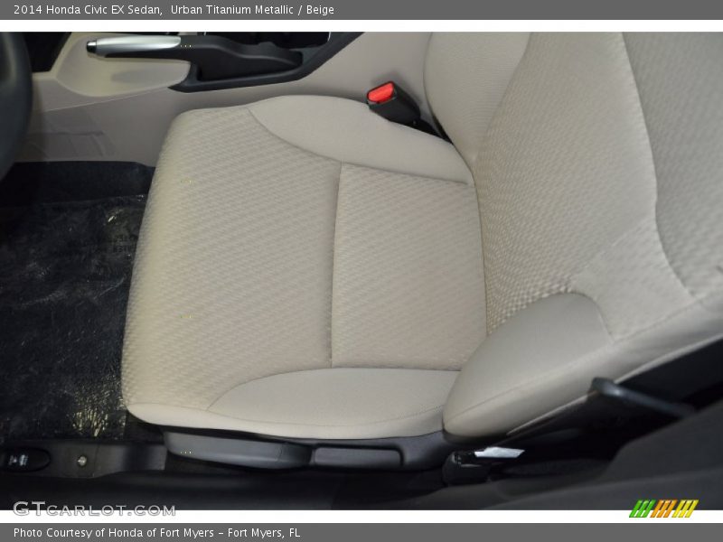 Urban Titanium Metallic / Beige 2014 Honda Civic EX Sedan