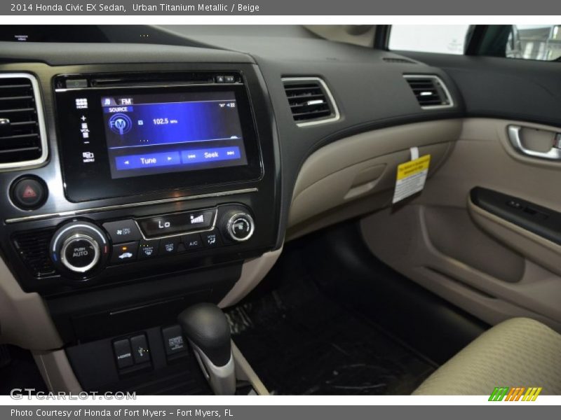 Urban Titanium Metallic / Beige 2014 Honda Civic EX Sedan