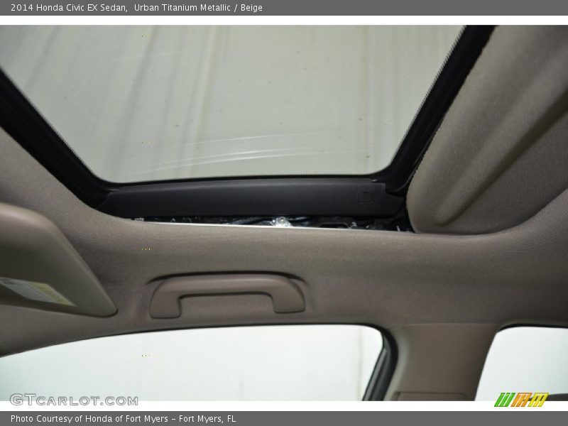 Urban Titanium Metallic / Beige 2014 Honda Civic EX Sedan