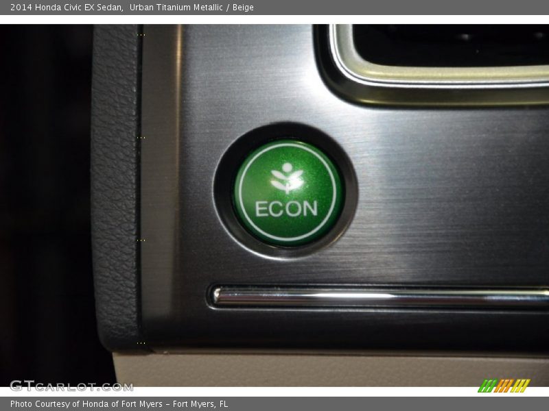 Urban Titanium Metallic / Beige 2014 Honda Civic EX Sedan