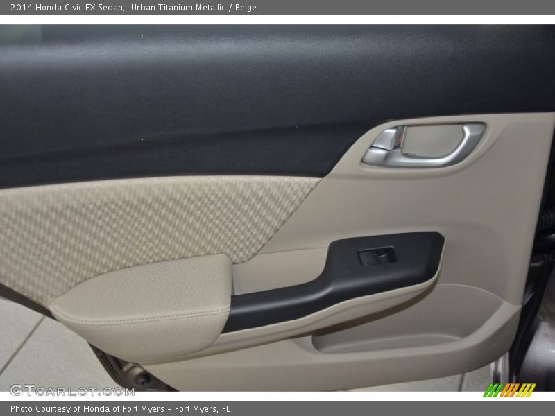 Urban Titanium Metallic / Beige 2014 Honda Civic EX Sedan