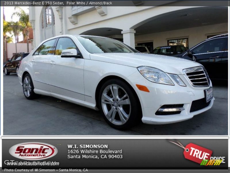 Polar White / Almond/Black 2013 Mercedes-Benz E 350 Sedan