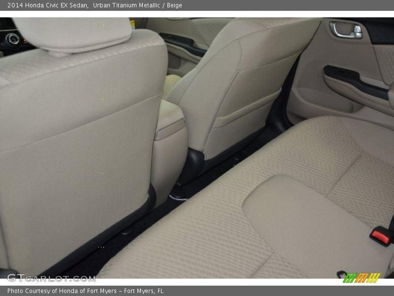 Urban Titanium Metallic / Beige 2014 Honda Civic EX Sedan