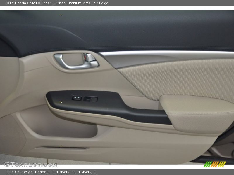 Urban Titanium Metallic / Beige 2014 Honda Civic EX Sedan