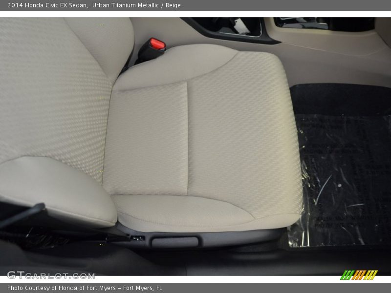 Urban Titanium Metallic / Beige 2014 Honda Civic EX Sedan