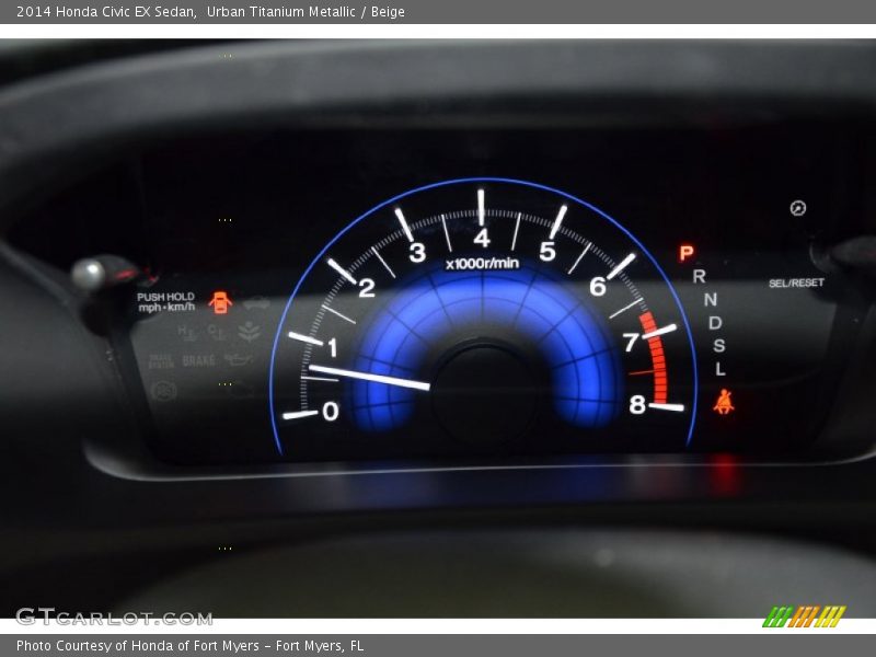 Urban Titanium Metallic / Beige 2014 Honda Civic EX Sedan