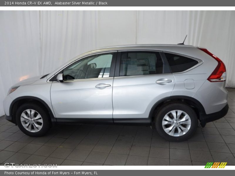 Alabaster Silver Metallic / Black 2014 Honda CR-V EX AWD