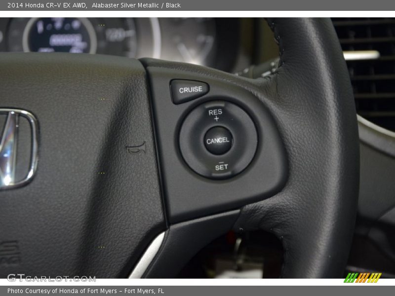 Alabaster Silver Metallic / Black 2014 Honda CR-V EX AWD