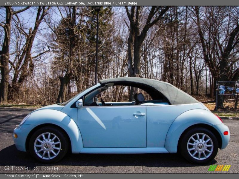 Aquarius Blue / Cream Beige 2005 Volkswagen New Beetle GLS Convertible