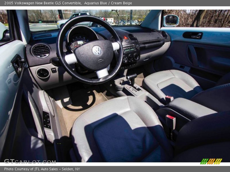 Aquarius Blue / Cream Beige 2005 Volkswagen New Beetle GLS Convertible