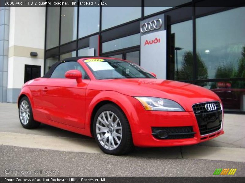 Brilliant Red / Black 2008 Audi TT 3.2 quattro Roadster