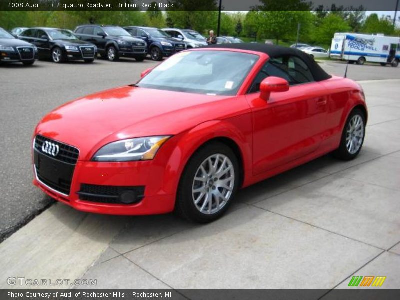Brilliant Red / Black 2008 Audi TT 3.2 quattro Roadster