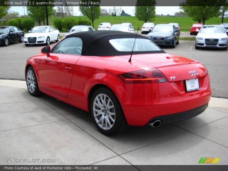 Brilliant Red / Black 2008 Audi TT 3.2 quattro Roadster