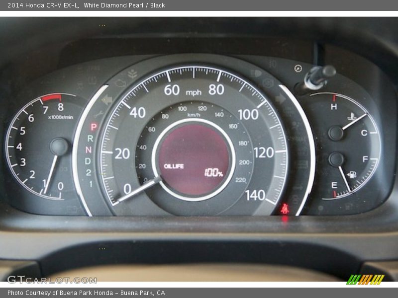White Diamond Pearl / Black 2014 Honda CR-V EX-L