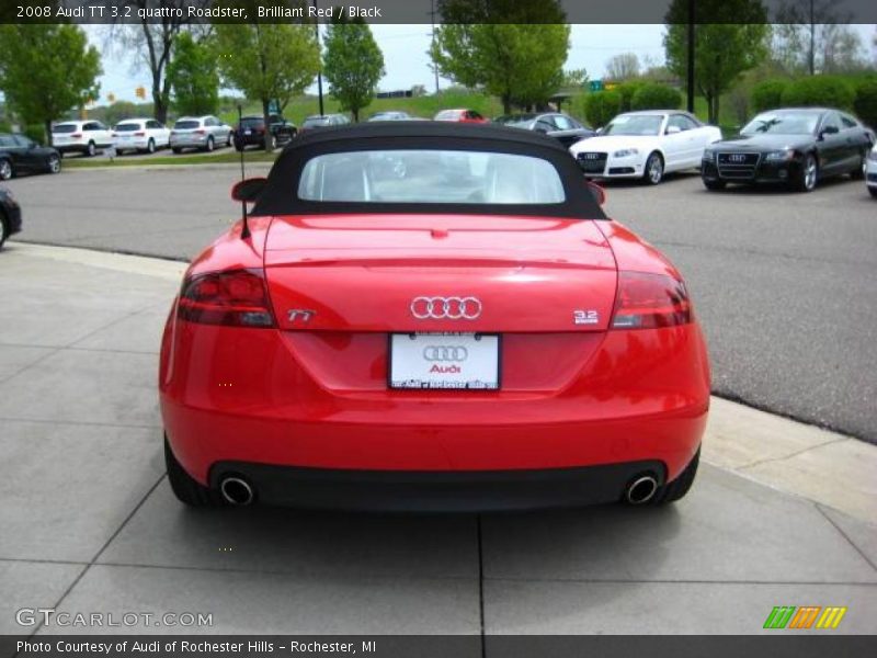 Brilliant Red / Black 2008 Audi TT 3.2 quattro Roadster