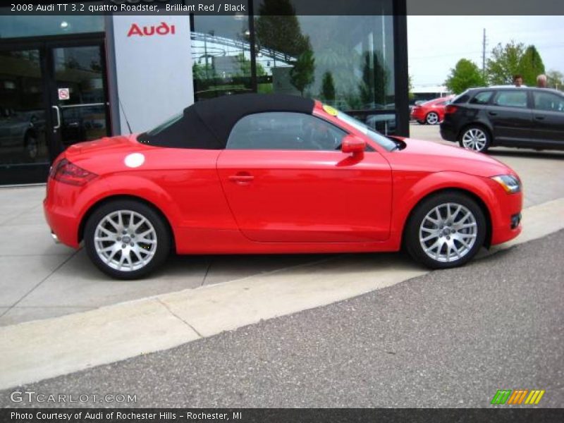 Brilliant Red / Black 2008 Audi TT 3.2 quattro Roadster
