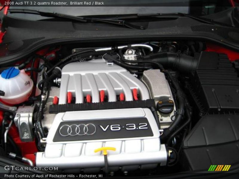 Brilliant Red / Black 2008 Audi TT 3.2 quattro Roadster