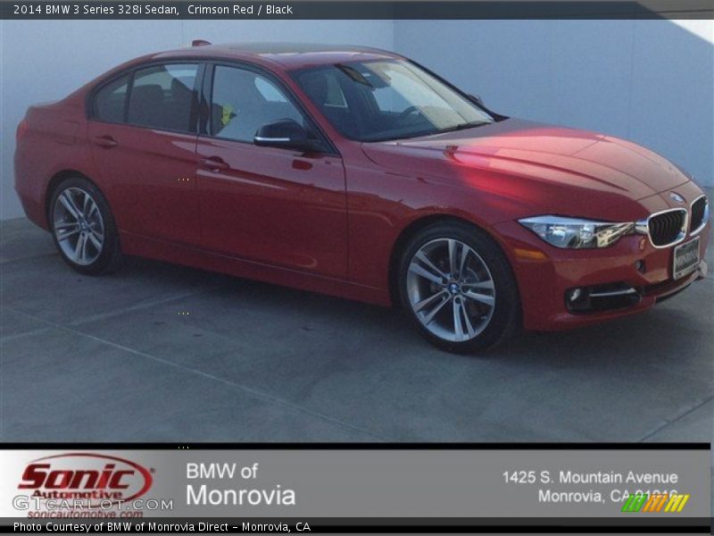 Crimson Red / Black 2014 BMW 3 Series 328i Sedan