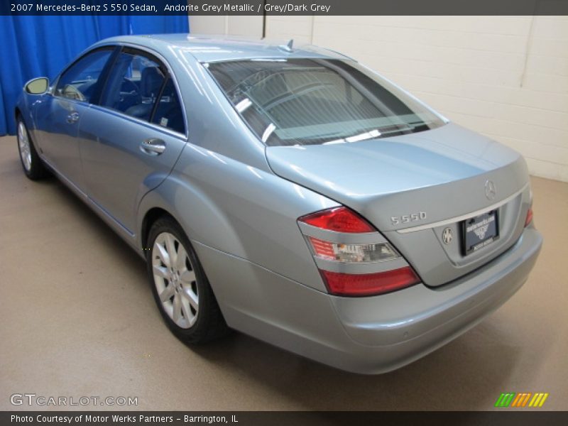 Andorite Grey Metallic / Grey/Dark Grey 2007 Mercedes-Benz S 550 Sedan